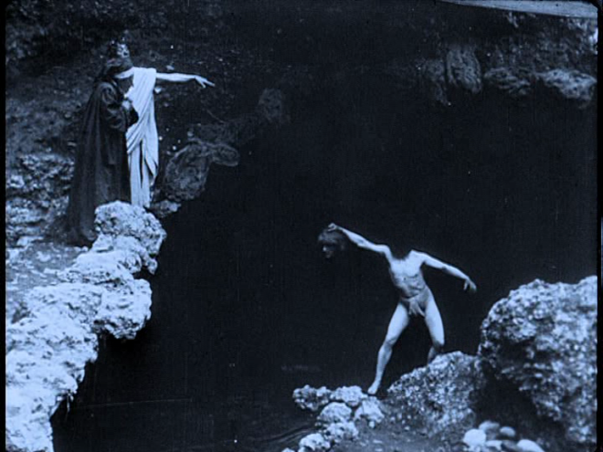 cena do filme "L'Inferno" [1911] de giuseppe liguoro.