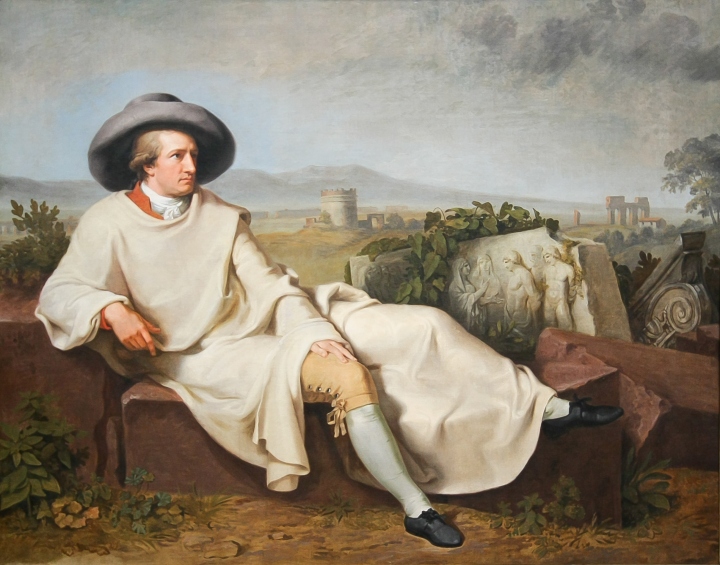 "Goethe na Campânia Romana", 1786, por Johann Heinrich Wilhelm Tischbein.